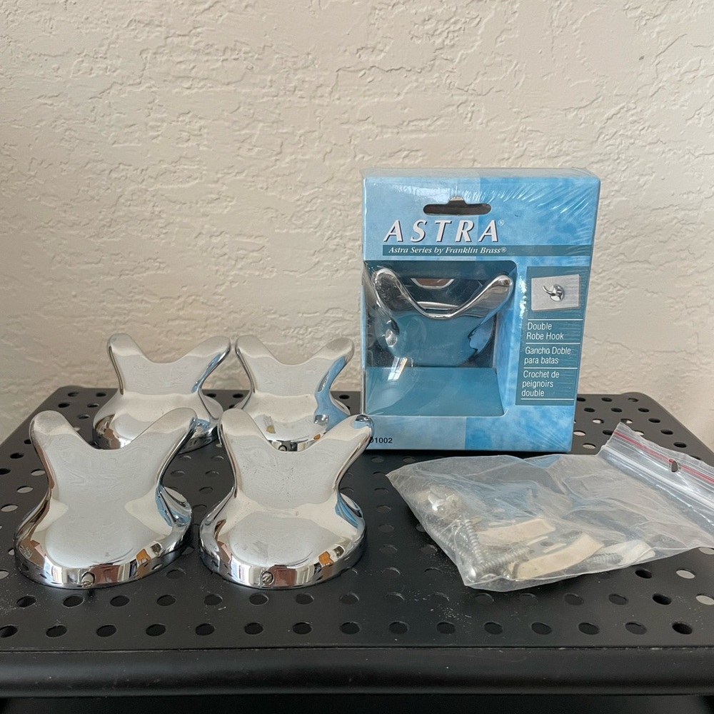 Astra Double Robe Hooks 5 pieces